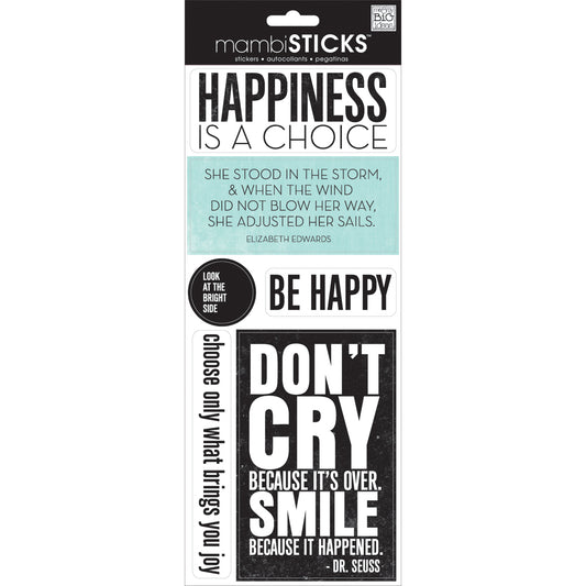 Me and My Big Ideas Sayings Stickers Happiness Is