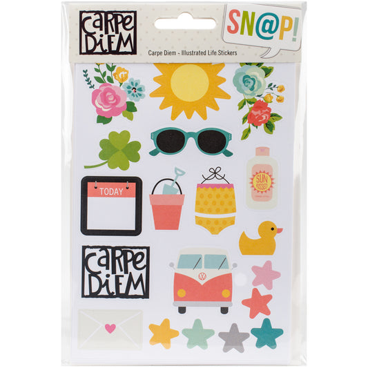 Cardstock Stickers Illustrated Life