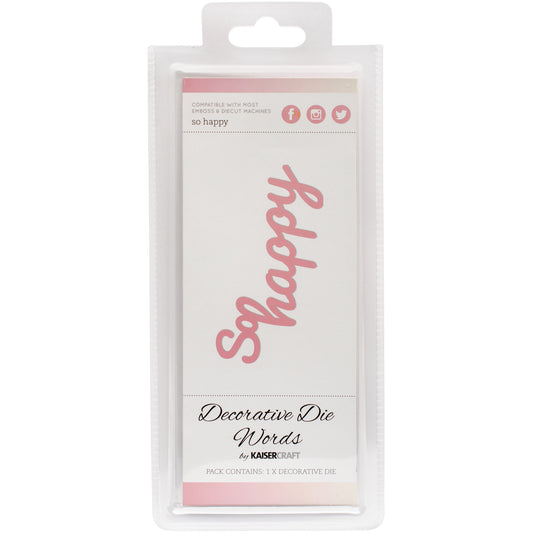 Decorative Dies Words So Happy