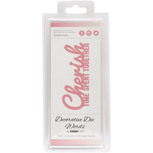 Decorative Dies Words Cherish Time Spent Together