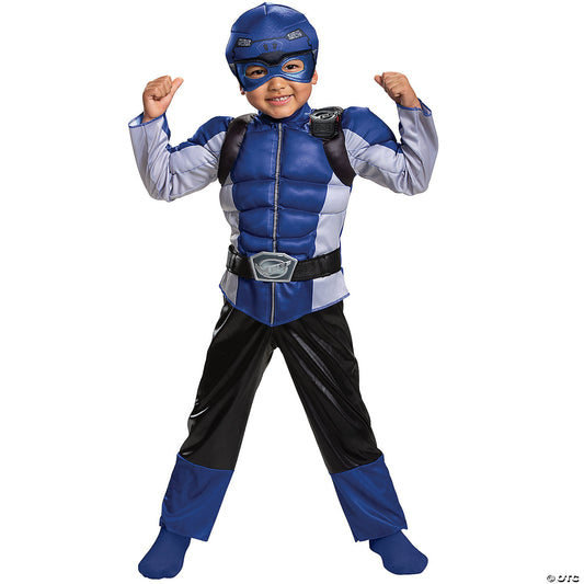 Boy s Blue Power Ranger Beast Morphers Muscle Costume