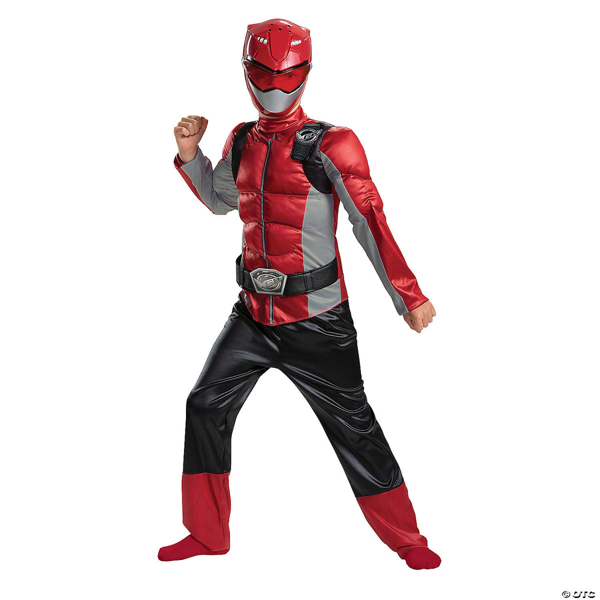 Boy s Red Ranger Muscle Costume Beast Morphers