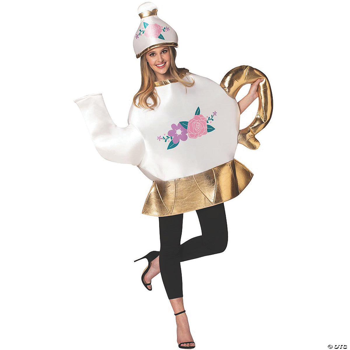 Womens tea pot with lid costume