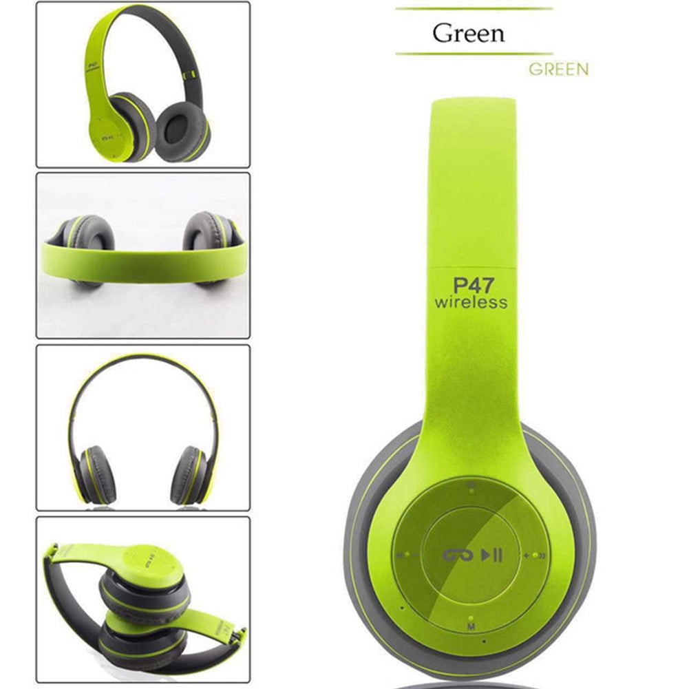 P47 Foldable Wireless  Headphones, Tablet Bluetooth-compatible Headset With Mic, Compatible For Mobile Xiaomi Iphone Sumsamg black